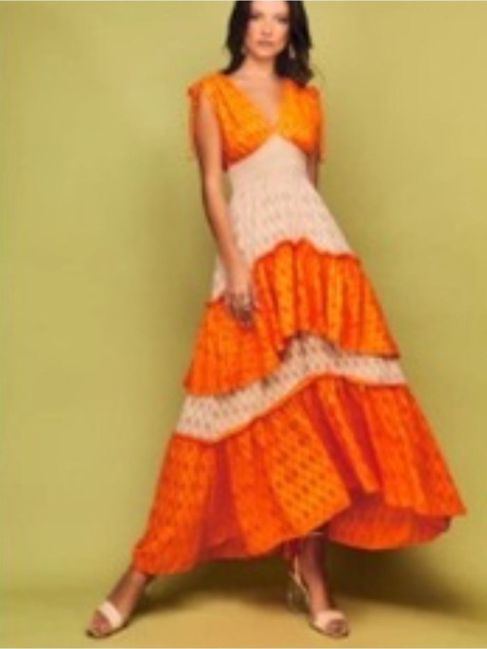 Cristina Sabatini Sunset Tiered Maxi Dress